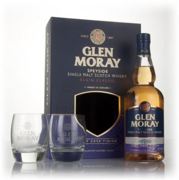 Glen Moray Port Cask Gift Pack with 2x Glasses