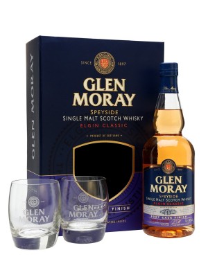 Glen Moray Port Cask Finish / Glass Set