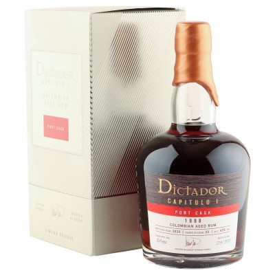 Dictador 1998 22 Year Old Colombian Rum, Capitulo Uno Port Cask, Limited Release with Box