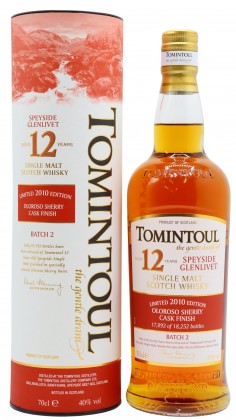 Tomintoul Oloroso Sherry Cask Batch #2 2010 12 year old