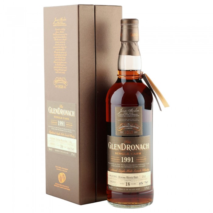 Glendronach 1991 18 Year Old, Oloroso Sherry Single Cask #2512 with Box - Batch 3