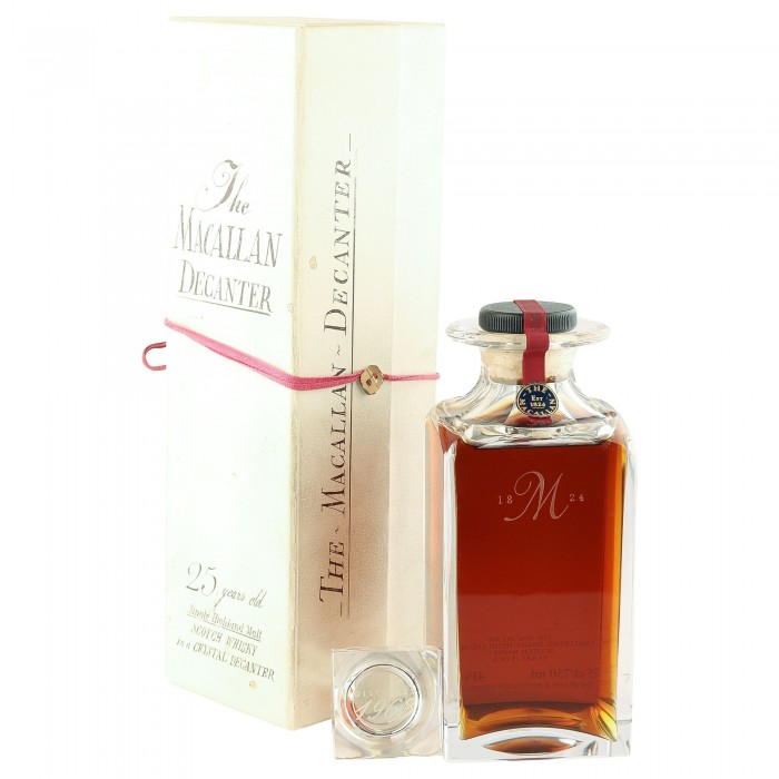 Macallan 1963 25 Year Old, Crystal Decanter with Stopper and Box