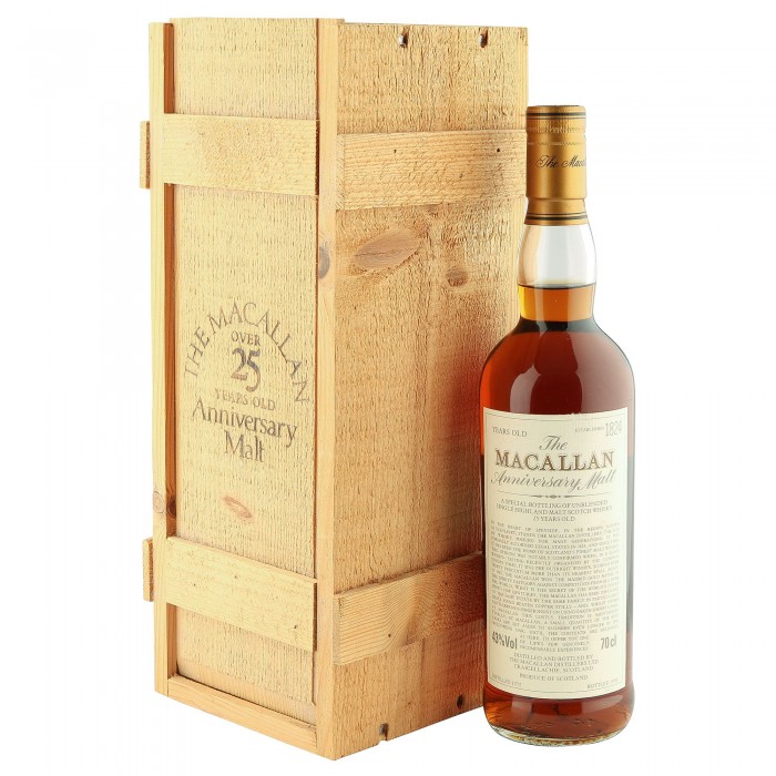 Macallan 1972 25 Year Old Anniversary Malt, UK Edition, Wooden Box