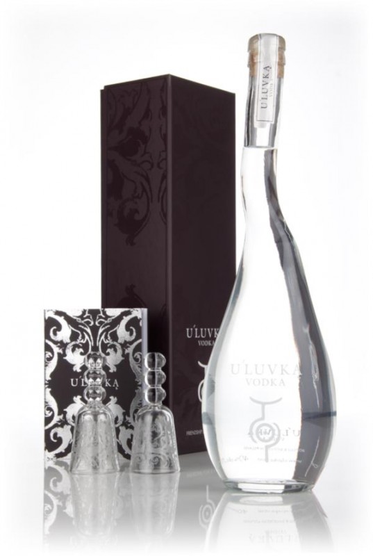 U'Luvka Gift Pack with 2x Glasses Plain Vodka