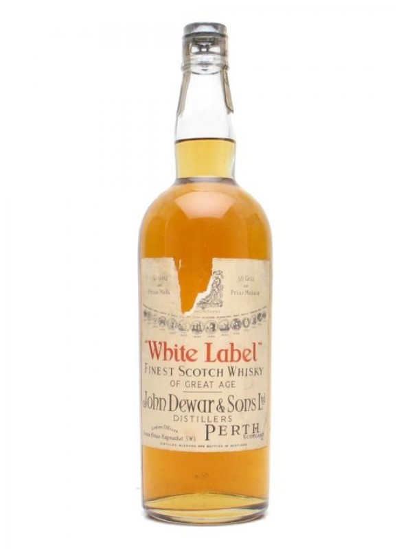 Dewar's White Label Spring Cap Bottled 1950's Paper Seal