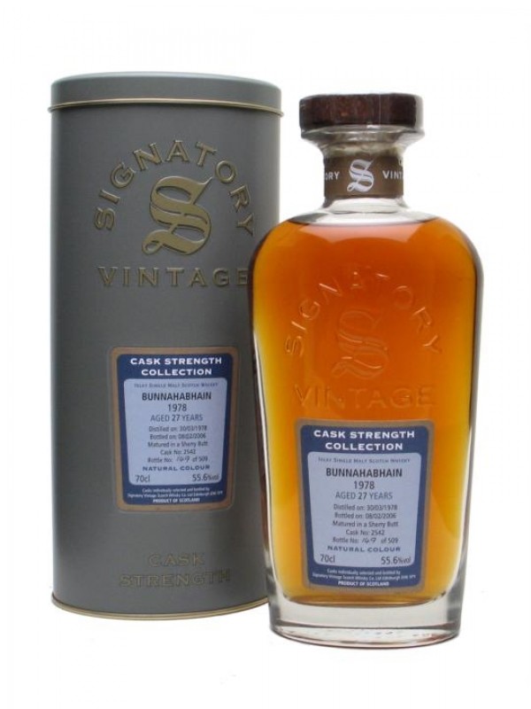 Bunnahabhain 1978 27 Year Old Sherry Cask Signatory