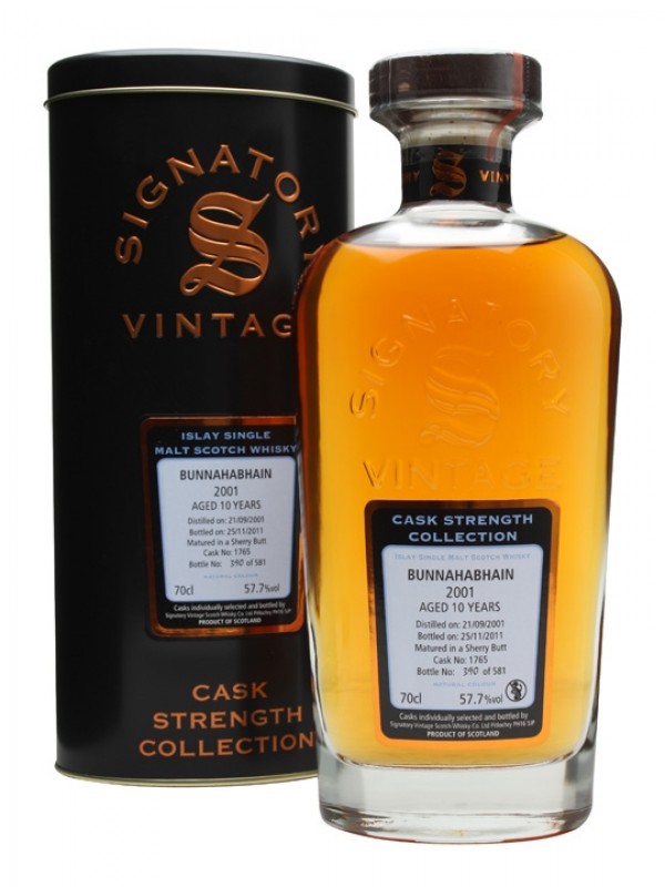 Bunnahabhan 2001 10 Year Old Signatory Cask Strength Collection