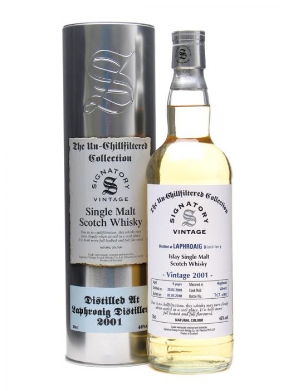 Laphroaig 2001 9 Year Old Unchillfiltered Signatory Un-Chillfiltered Collection