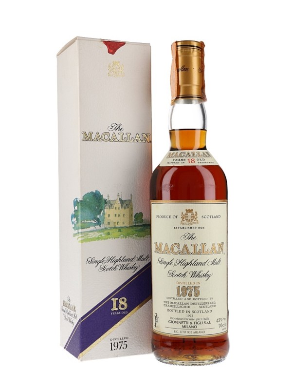 Macallan 1975 18 Year Old Vintage Label