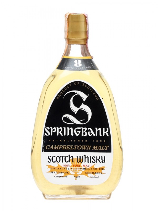 Springbank 8 Year Old Oval Bottle Bottled 1970s