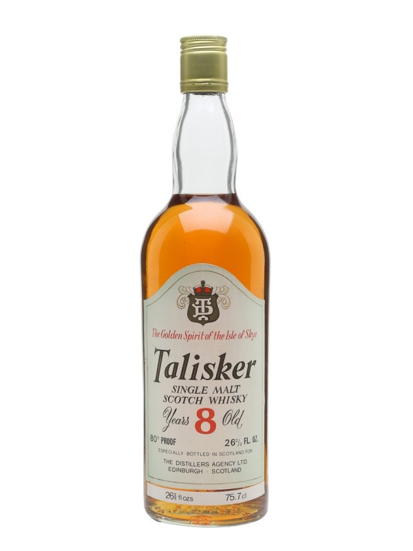 Talisker 8 Year Old Clear Glass Bottled 1970s